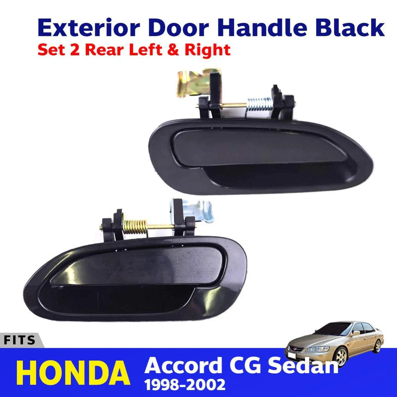 Exterior Outer Door Handle BlacK RL+RR Fits Honda Accord CG 4D Sedan 1998-02 D06