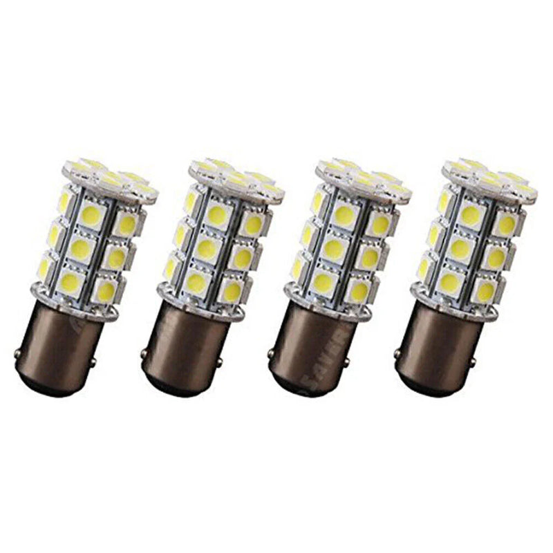Marine Boat 4 x 27SMD BA15D Red Light Bulbs (1004, 1076, 1142)