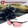 1 Pc Motorcycle Riding Goggles Pink Lens Black Frame Tri-acetel Cellulose