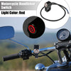Motorcycle 7/8 22mm Handlebar Control Horn Start Switch with Lock Red Light