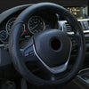 Ford F150 F250 F350 Black Leather Steering Wheel Cover (2004-2023)