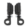 Harley 1 1/4" Black Highway Engine Guard Footpeg Mount Clamps
