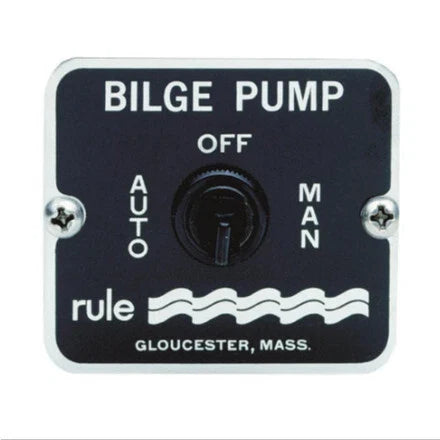 Bilge Pump Switch Panel Rule 3 Way Manual/Off/Auto 12/24 Volt