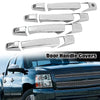 Chevrolet Silverado 1500 2500 3500 Chrome Door Handle Covers (2007-2013)