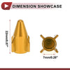 Cars 4 x Gold Tone Mini Rocket Style Tire Valve Stem Dust Covers