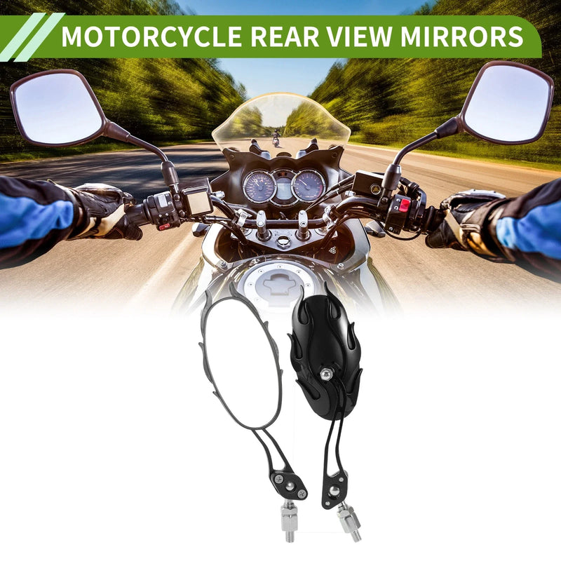 Motorcycle M8/M10 Oval Shape Rear View Mirrors