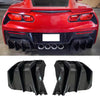 Corvette C7 Z06 Big Fin Gloss Black Rear Bumper Diffuser Kit (2014-2019)