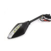 Motorcycle Pair 10MM Thread Yellow LED Turn Signals Indicator Side Mirrors