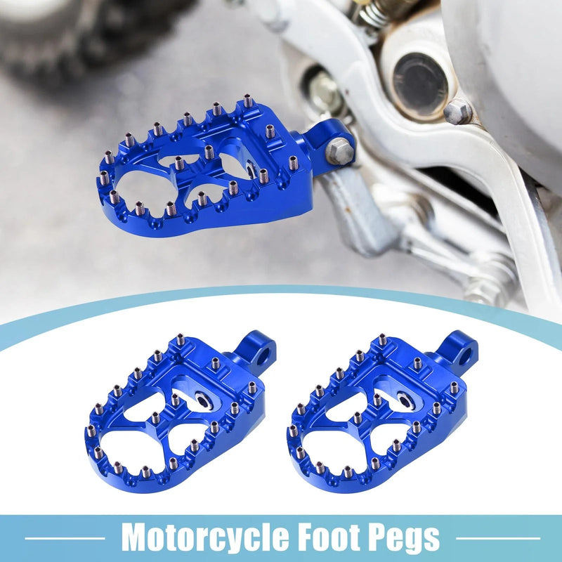Motorcycle Pair Wide Foot Peg 360 Degree Rotating Aluminum Alloy Footpeg