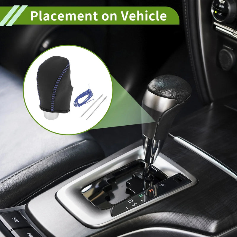 Nissan Rogue Blue Faux Leather Gear Shift Knob Cover (2017-2020)