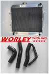 Hilux RN105 RN106 RN130 3-Row Aluminum Radiator + Black Hose (1997-2005)