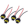 Car 4pc 880 Fog Light Bulb Plug Adapter Socket Wire Harness (N/A)