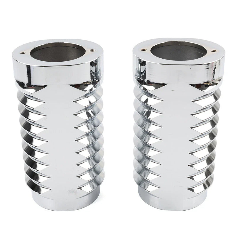 Harley Tour Road Street Tri Glide FLHR Chrome Retro Fork Boot Slider Covers