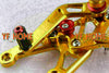 Yamaha YZF R1 2007-2008 - 2 x Gold Adjustable Rearset Footpegs