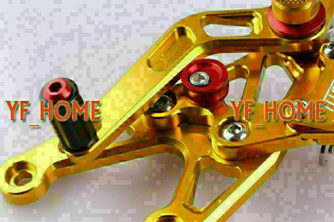 Yamaha YZF R1 2007-2008 - 2 x Gold Adjustable Rearset Footpegs