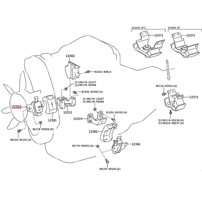 Toyota Hilux2012-2015 Engine Mounts