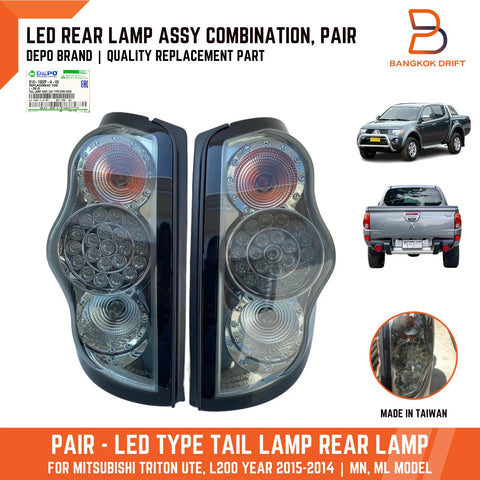 Mitsubishi Triton L200 DEPO  LED Smoke Tail Light Rear Lamp (05-14)