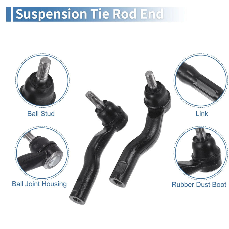 Ford Fusion, Lincoln MKZ 4 x Front Inner Outer Tie Rod Ends (2006-2020)