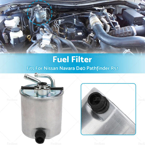 Nissan Navara D40 Pathfinder R51 2.5L Turbo Diesel Fuel Filter (2005-2015)