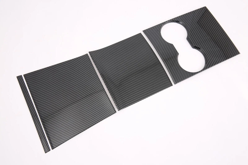 Tesla Model 3 Carbon Fiber Front Water Cup Holder Cover Trim (2018-2023)