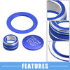 Honda Civic (2022-2023) Blue 3 x Volume Switch Knob Engine Button Covers
