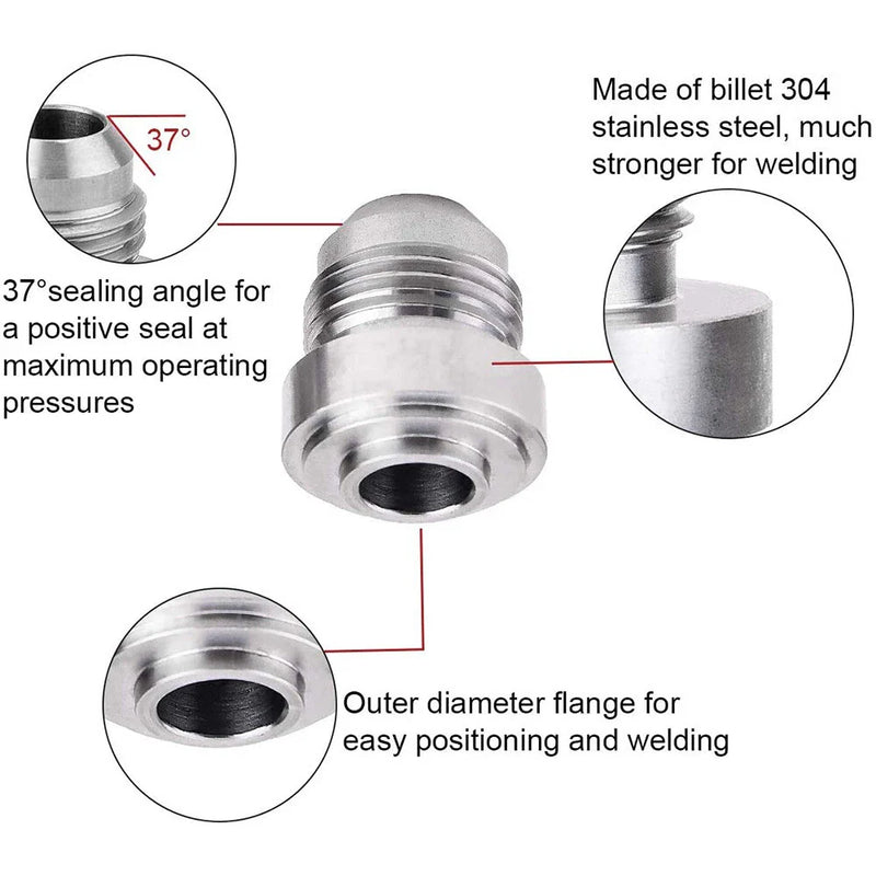 JXSS032 16AN Male Aluminum Weld-On Fitting