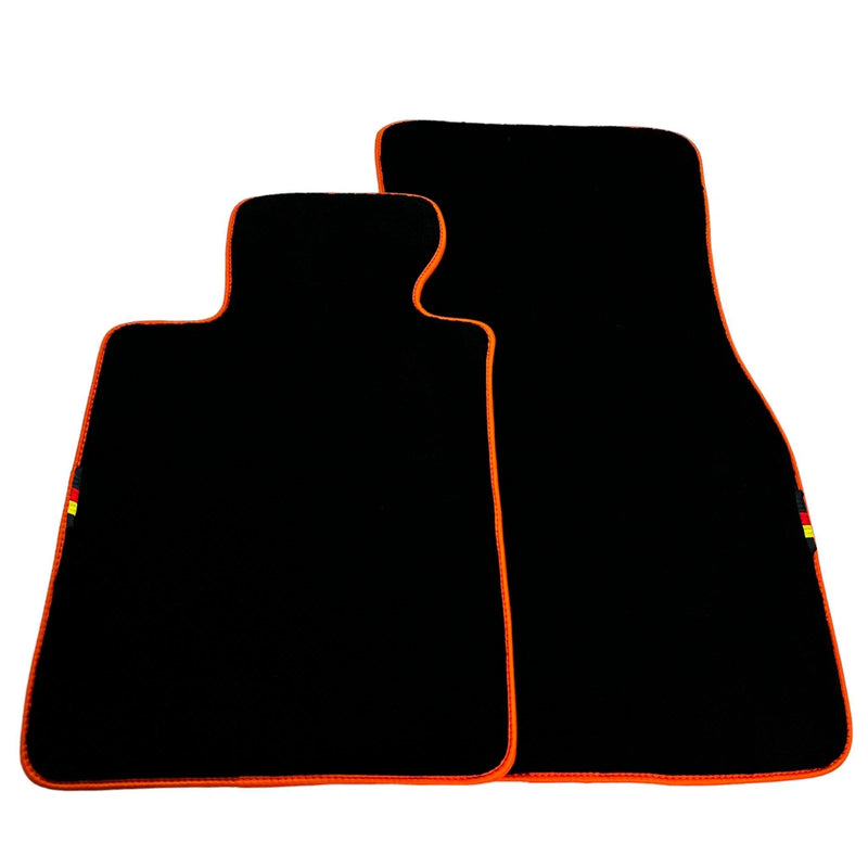 BMW X5 Series E53 SUV 2 x (1999-2006) Orange Trim Black Floor Mats