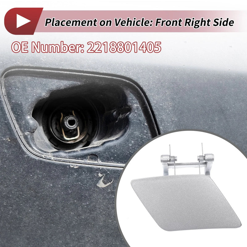 Mercedes-Benz S350 (2012-2013) Silver Tone Front Right Washer Nozzle Cover