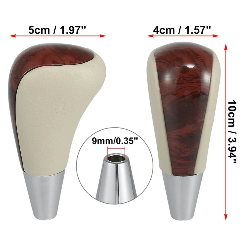 Toyota Lexus Beige Wood Pattern Gear Shift Knob