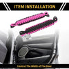 Jeep Wrangler TJ JK JKU (2007-2018) - Black Pink 2 x Door Limiting Straps