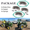 4x Brake Shoe Set w/ Springs Gasket John Deere 750 770 790