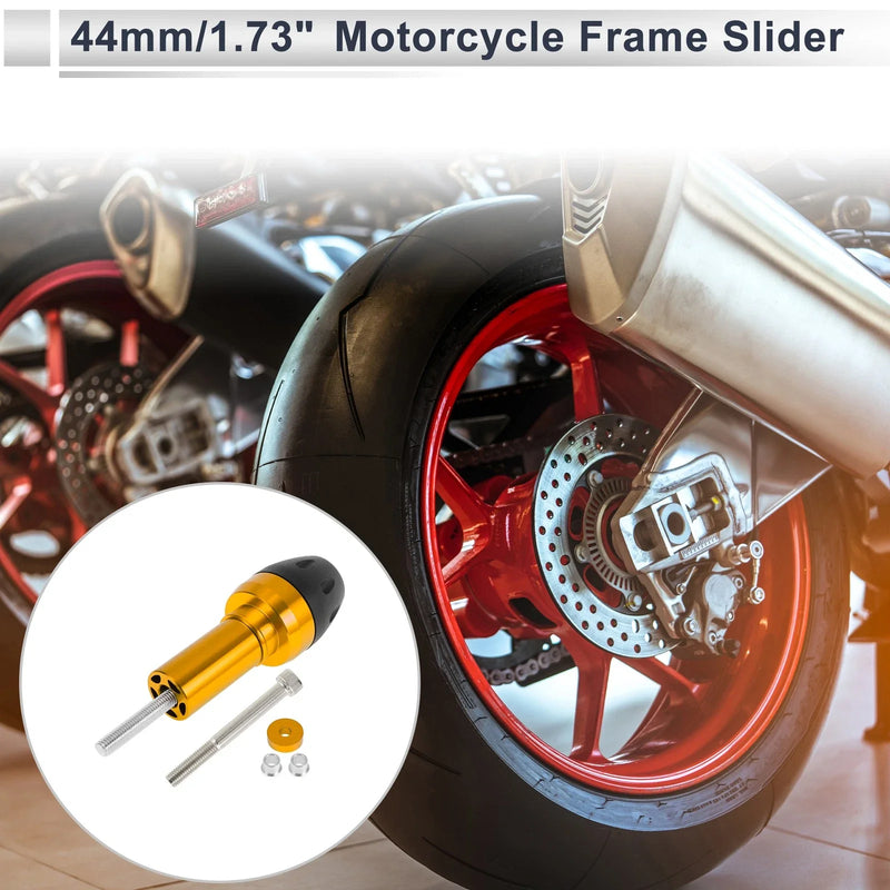 Make Model Bolt 10mm Gold Tone Motorcycle Slider Frame