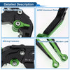 Suzuki GSXR150 (2017-2020) Black Green Adjustable Brake Clutch Levers