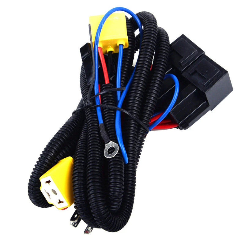 H4 Bulb Socket - 12V Headlight Relay Wiring Harness