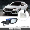 Honda Civic 5 Pin Right Side Exterior Door Mirror Assembly Blue (2016-2020)