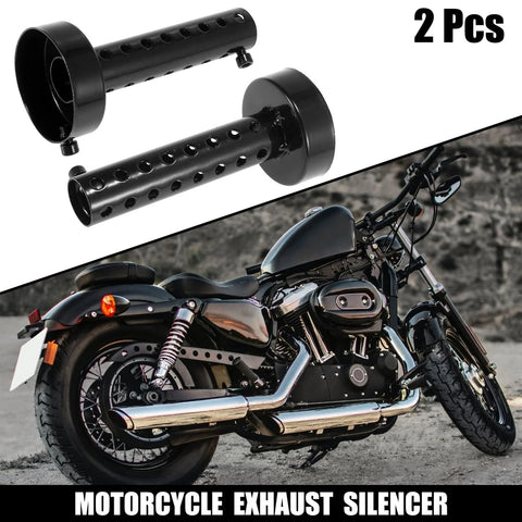Universal Motorcycle Exhaust Silencer Muffler Pipe / 2 x 60mm /