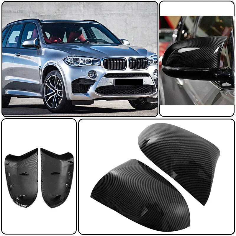 BMW F85 X5M F86 X6M Carbon Paint Rearview Side Mirror Cover Caps (2015-2018)