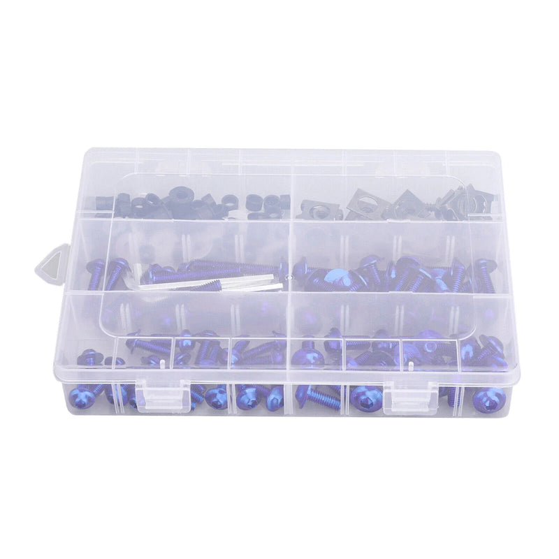 F3 177 Pcs M5/M6 Fairing Screws Blue Bolts Trim
