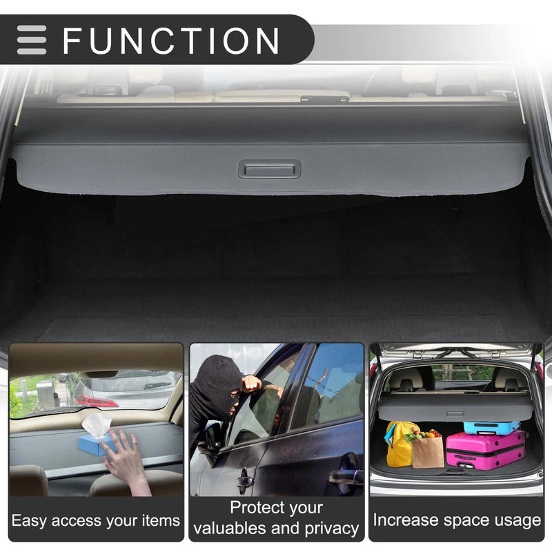 BMW X1 Trunk Security Shield Gloss Black Retractable Cargo Cover (23-24)