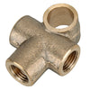 2 x Brake Line Pipe Brass T 3-Way Female Thread Distributor