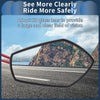 Motorcycle Aluminum Alloy Black Red M8/M10 Rear View Mirror Handlebar