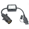 Trailer Light Converter European Round 7-Pin to 4-Way Flat Connector