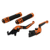 Suzuki GSXR750 / 1000 Orange Extendable Brake Clutch Lever Grip Set (2001-2023)