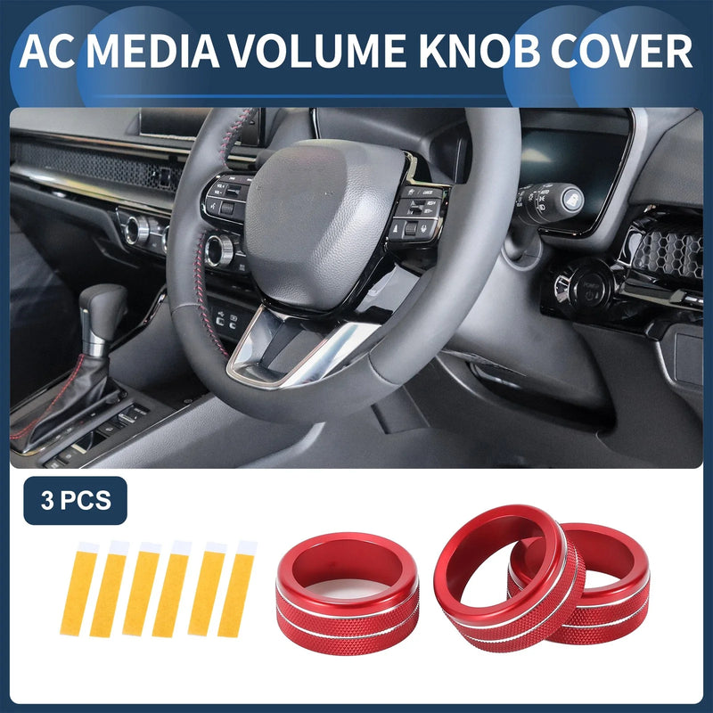 Honda CR-V (2023-2024) - 3 Pcs AC Media Volume Switch Knob Cover Ring