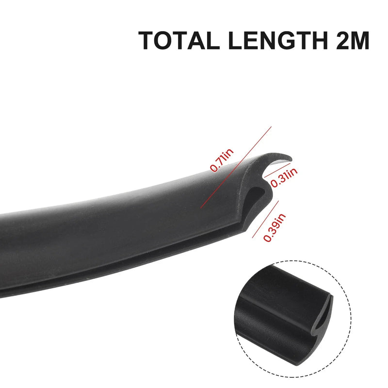 Car Seal Strips Trim / 2m / Car Front Windshield Weatherstrip Rubber Parts