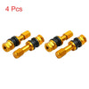 Car / Motorcycle Valve Stem / 4pcs / Gold Tone Bolt In Tubeless Wheel Tire