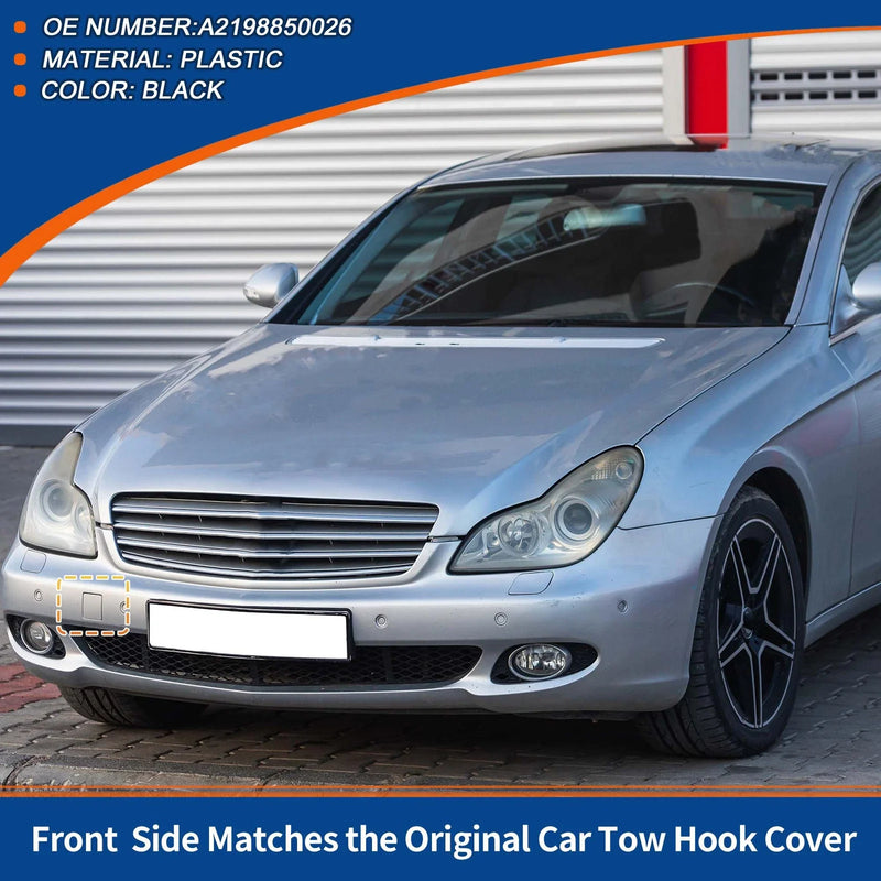 Mercedes-Benz CLS (2004-2007) Black Car Bumper Tow Hook Cover