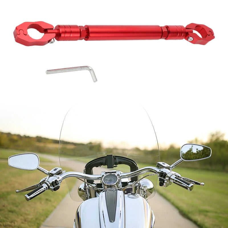 Motorcycle Balance Bar / 1 Set / Adjustable Handlebars Red with Small Wrench
