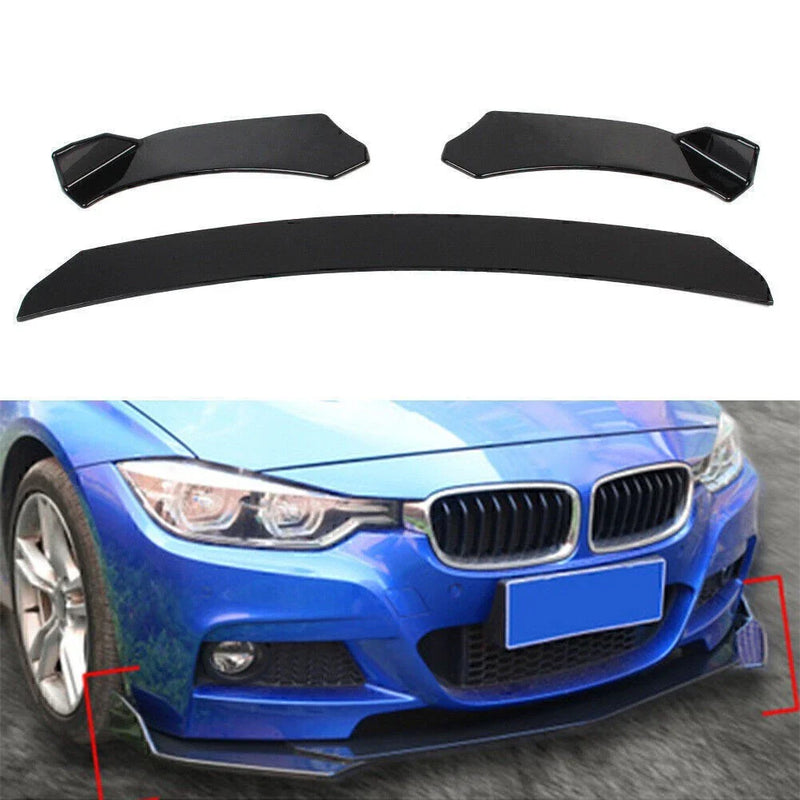Universal Car Glossy Black Front Bumper Lip Chin Spoiler