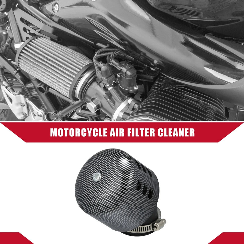 Air Cleaner Filter / 35mm 45 Degree / Motorcycle Carbon Fiber Pattern Rubber
